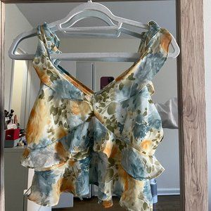 Floral flowy tank